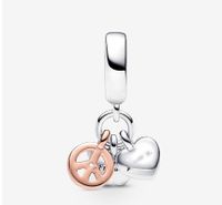 Lady Heart Shape Sterling Silver Plating Women's Charms main image 5