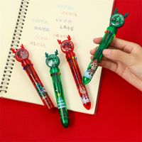 Christmas Sequins Press 10-color Ballpoint Pen Creative Christmas Prize Children Student Small Gifts Present main image 3