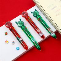 Christmas Sequins Press 10-color Ballpoint Pen Creative Christmas Prize Children Student Small Gifts Present main image 6