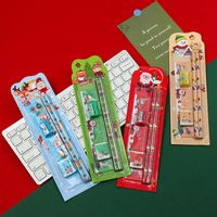 Christmas Pencil Five-piece Children's Painting Five-in-one Eraser Pencil Stationery Set Prize Christmas Small Gift main image 5