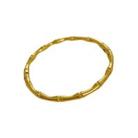 Chinoiserie Casual Bamboo Solid Color Titanium Steel Plating Bangle main image 6