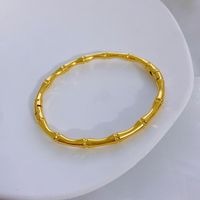 Chinoiserie Casual Bamboo Solid Color Titanium Steel Plating Bangle sku image 1