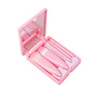 Simple Style Pink Green Artificial Fiber Plastic Handgrip Makeup Brushes 1 Set sku image 6