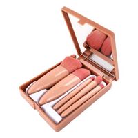 Einfacher Stil Rosa Grün Künstliche Faser Handgriff Aus Kunststoff Makeup Bürsten 1 Satz main image 3