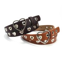 Basic Heart Shape Pu Leather Alloy Unisex Leather Belts main image 4