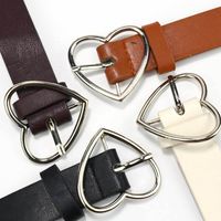 Basic Heart Shape Pu Leather Alloy Unisex Leather Belts main image 3