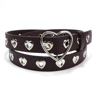 Basic Heart Shape Pu Leather Alloy Unisex Leather Belts sku image 4