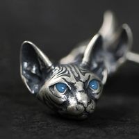 1 Pair Ig Style Cool Style Cat Enamel Plating Copper Ear Studs main image 5