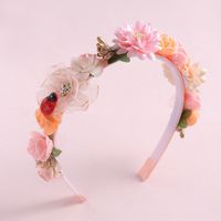 Sweet Leaf Flower Bow Knot Imitation Pearl Polyester Hair Band sku image 6
