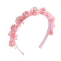 Sweet Leaf Flower Bow Knot Imitation Pearl Polyester Hair Band main image 3