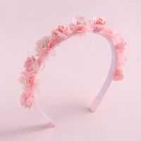 Sweet Leaf Flower Bow Knot Imitation Pearl Polyester Hair Band sku image 5