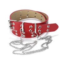 Punk Solid Color Pu Leather Iron Women's Leather Belts sku image 9