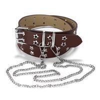 Punk Solid Color Pu Leather Iron Women's Leather Belts sku image 12