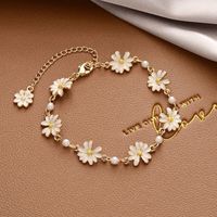 Sweet Simple Style Bear Heart Shape Flower Imitation Pearl Alloy Charm Inlay Moonstone Opal Women's Bracelets sku image 31