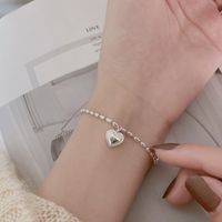 Sweet Simple Style Bear Heart Shape Flower Imitation Pearl Alloy Charm Inlay Moonstone Opal Women's Bracelets sku image 7