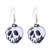 1 Pair Funny Cool Style Pumpkin Skull Ghost Enamel Alloy Drop Earrings sku image 3