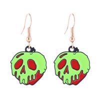 1 Pair Funny Cool Style Pumpkin Skull Ghost Enamel Alloy Drop Earrings sku image 1
