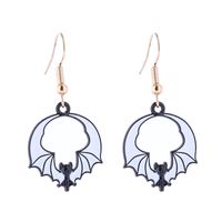 1 Pair Funny Cool Style Pumpkin Skull Ghost Enamel Alloy Drop Earrings sku image 9