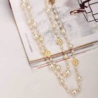 Ig Style Elegant Flower Imitation Pearl Wholesale Sweater Chain main image 1