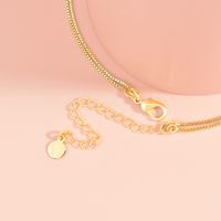 Casual Simple Style Solid Color Copper Polishing Plating Layered Necklaces main image 5