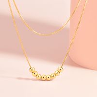 Casual Simple Style Solid Color Copper Polishing Plating Layered Necklaces main image 1