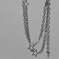 Streetwear Star Titanium Steel Plating Women's Necklace sku image 1