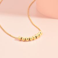 Casual Simple Style Solid Color Copper Polishing Plating Layered Necklaces main image 3