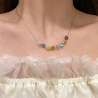 Casual Simple Style Flower Bow Knot Titanium Steel Plating Inlay Zircon Necklace main image 5