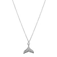 Stainless Steel Titanium Steel Simple Style Plating Fish Tail Pendant Necklace sku image 2