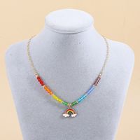 Cute Cool Style Rainbow Arylic Alloy Beaded Women's Necklace main image 3