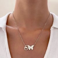Simple Style Butterfly Stainless Steel Titanium Steel Polishing Unisex Pendant Necklace main image 3