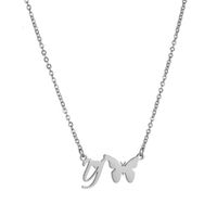 Simple Style Butterfly Stainless Steel Titanium Steel Polishing Unisex Pendant Necklace sku image 51