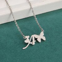 Simple Style Butterfly Stainless Steel Titanium Steel Polishing Unisex Pendant Necklace main image 6