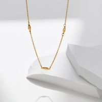 Casual Simple Style Solid Color Copper 18k Gold Plated Necklace In Bulk main image 5
