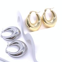 1 Pair Ig Style U Shape Plating Stainless Steel Earrings main image 1