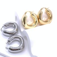 1 Pair Ig Style U Shape Plating Stainless Steel Earrings main image 4
