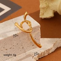 1 Piece Casual Solid Color Copper 18k Gold Plated Ear Cuffs main image 2