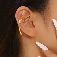 1 Piece Casual Solid Color Copper 18k Gold Plated Ear Cuffs main image 1