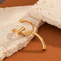 1 Piece Casual Solid Color Copper 18k Gold Plated Ear Cuffs main image 5
