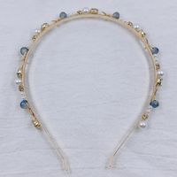 Sweet Simple Style Shell Imitation Pearl Alloy Inlay Artificial Crystal Hair Band main image 5