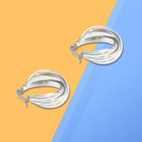 1 Pair Modern Style C Shape Plating Stainless Steel Earrings sku image 4