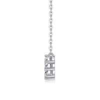 Lady Solid Color Sterling Silver Inlay Moissanite Necklace main image 2