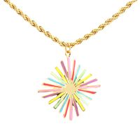 Simple Style Artistic Flower Copper 18k Gold Plated Pendant Necklace In Bulk main image 3
