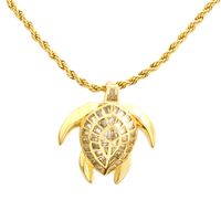 Simple Style Tortoise Copper 18k Gold Plated Zircon Pendant Necklace In Bulk main image 2