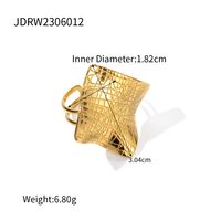 Ig Style Casual Geometric Stainless Steel Plating 18k Gold Plated Open Rings sku image 1