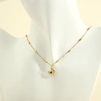 Simple Style Commute Flower Copper 18k Gold Plated Zircon Pendant Necklace In Bulk main image 6