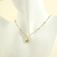 Simple Style Commute Flower Copper 18k Gold Plated Zircon Pendant Necklace In Bulk main image 4