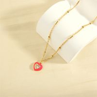 Sweet Simple Style Heart Shape Copper 18k Gold Plated Zircon Pendant Necklace In Bulk main image 10