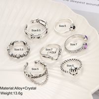 Ig Style Y2k Punk Round Alloy Wholesale Open Rings main image 9