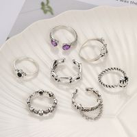 Ig Style Y2k Punk Round Alloy Wholesale Open Rings main image 3